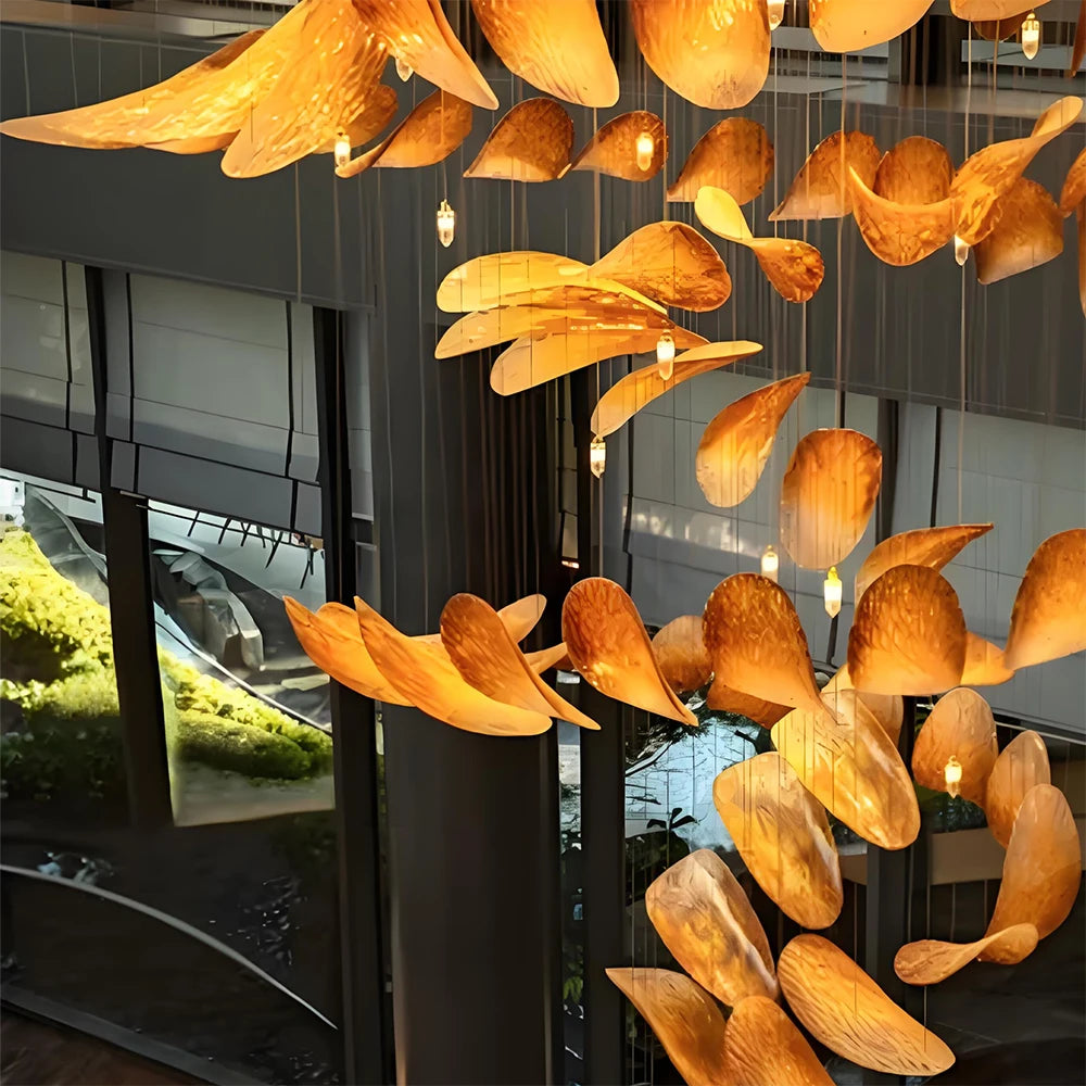 Aurelia Custom Build Gold Spiral Glass Chandelier