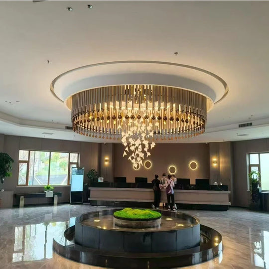 Valentina Custom Build Double Height Circle Chandelier