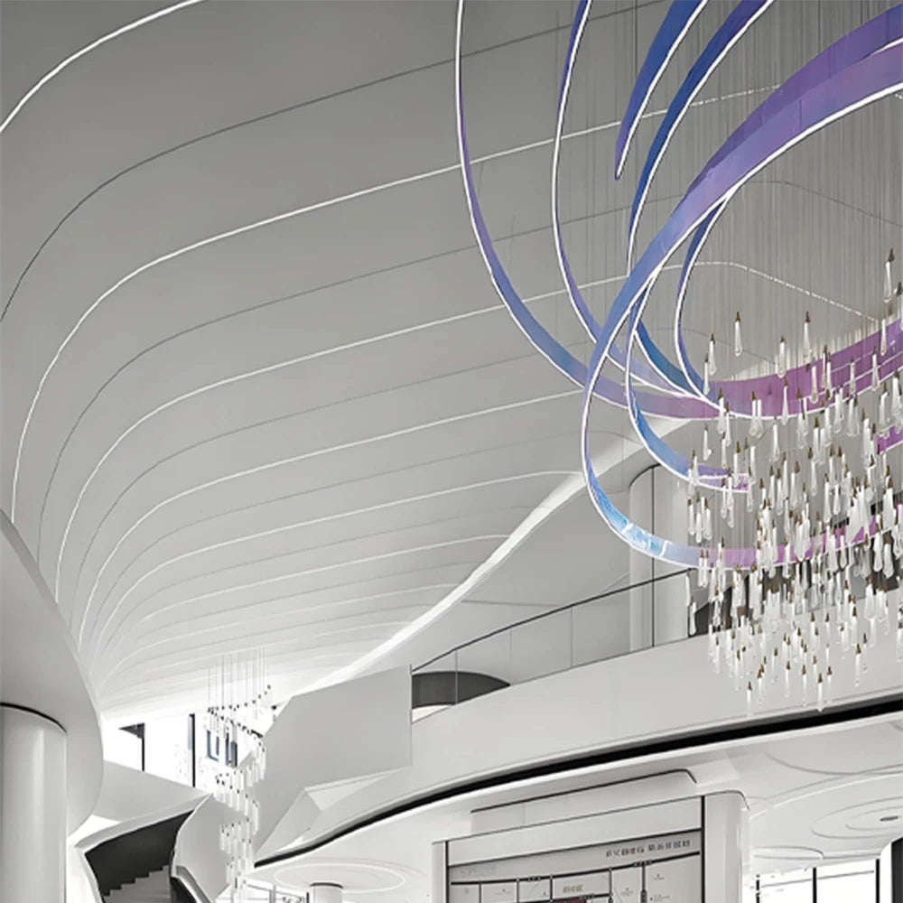 Celeste Custom Build Purple LED Ring Chandelier