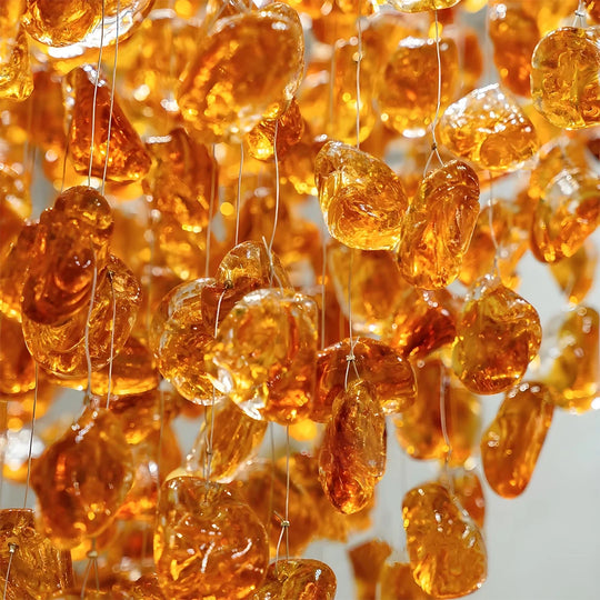 Seraphina Custom Build Amber Raindrop Crystal Chandelier