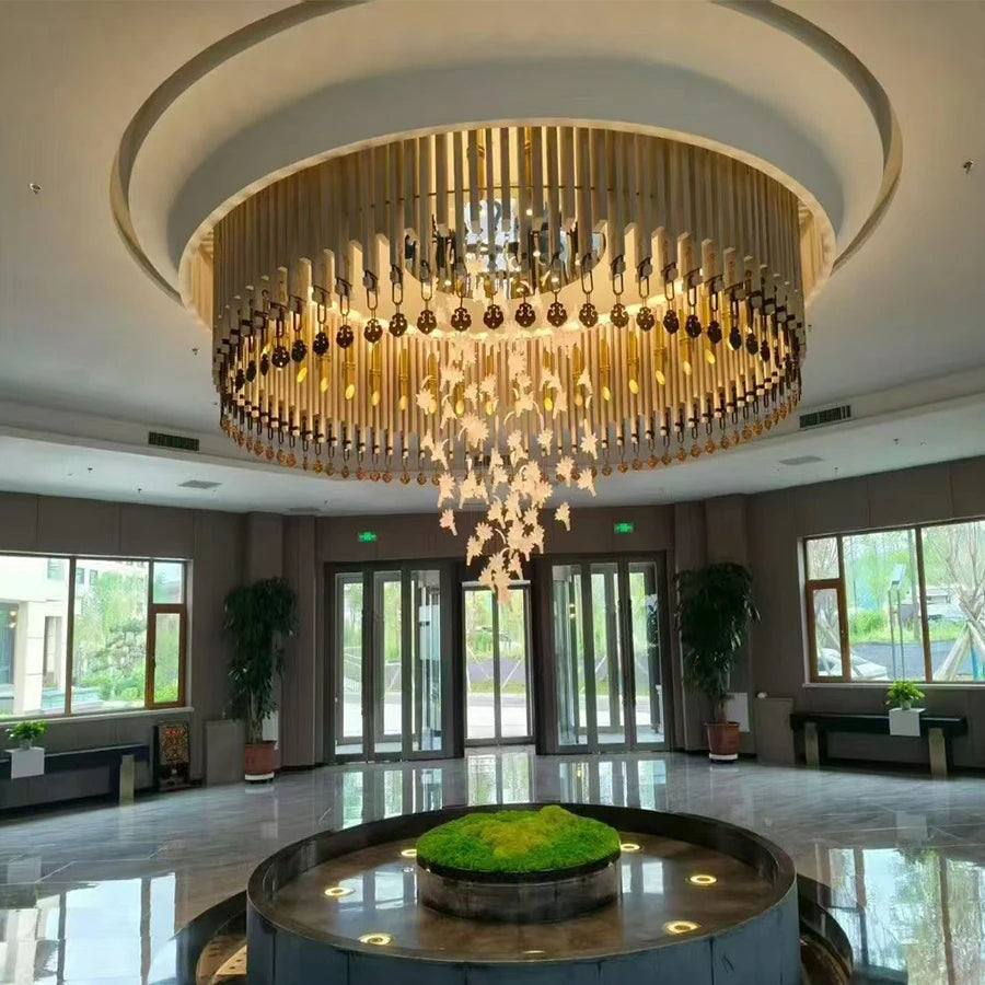 Valentina Custom Build Double Height Circle Chandelier