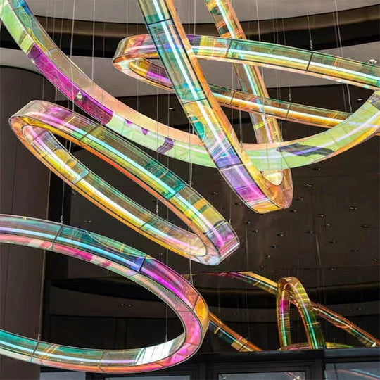 Valeria Custom Build Postmodern Acrylic Round Chandelier