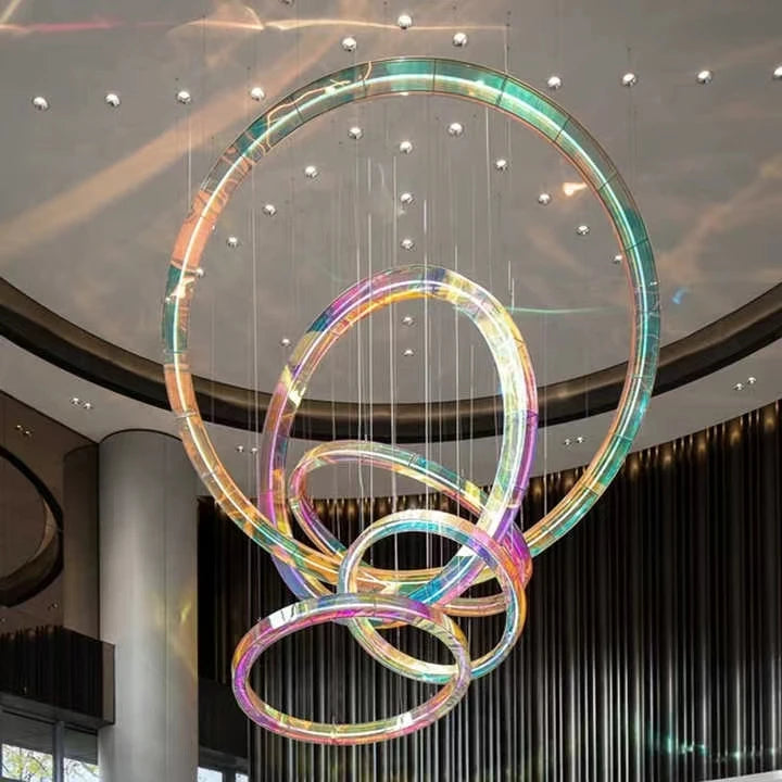 Valeria Custom Build Postmodern Acrylic Round Chandelier