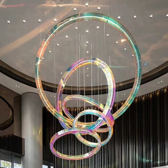 Valeria Custom Build Postmodern Acrylic Round Chandelier