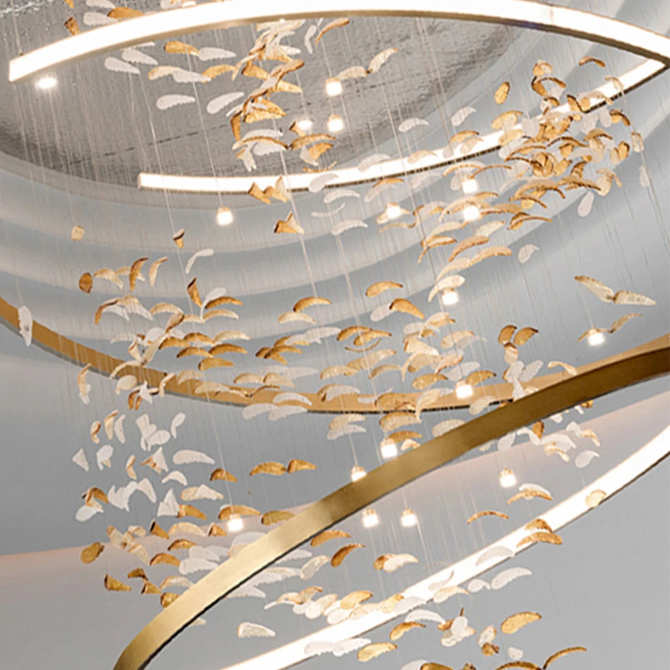 Isolde Custom Build Leaf Ring Chandelier