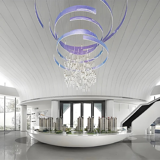 Celeste Custom Build Purple LED Ring Chandelier