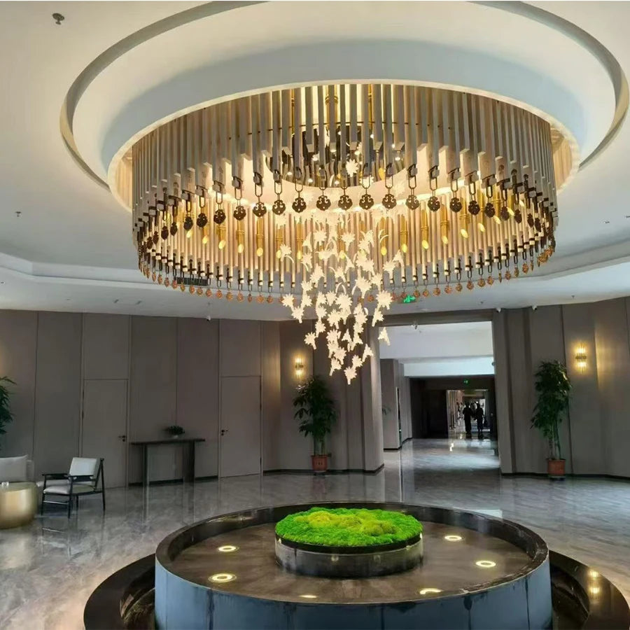 Valentina Custom Build Double Height Circle Chandelier