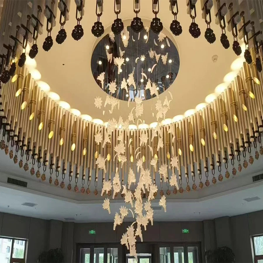 Valentina Custom Build Double Height Circle Chandelier