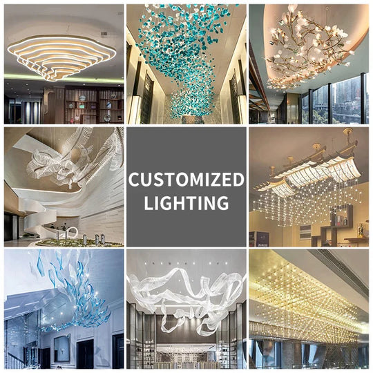 Valeria Custom Build Postmodern Acrylic Round Chandelier