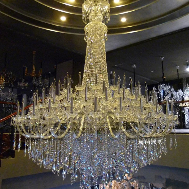 Duplex Layer Crystal Candle Chandelier for Villa and Hotel Hall
