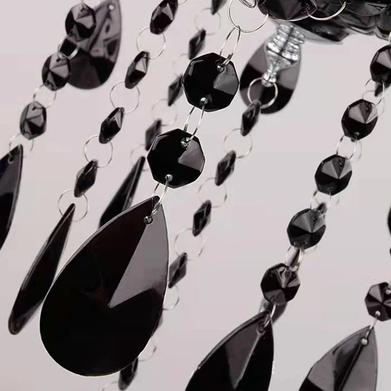 Black Candle Crystal Chandelier for Bedroom and Restaurant Lighting