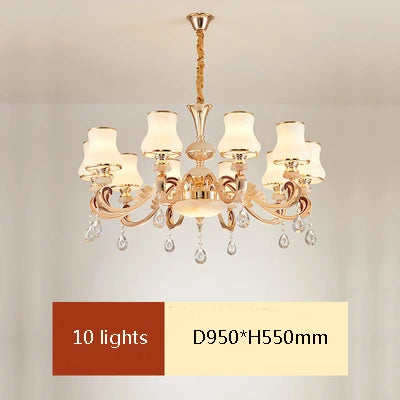 Big Crystal Chandelier for Duplex Villa and Hotel Lobby Lighting