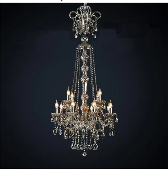 Large Crystal Chandelier for Duplex Hall and Villa Lighting
