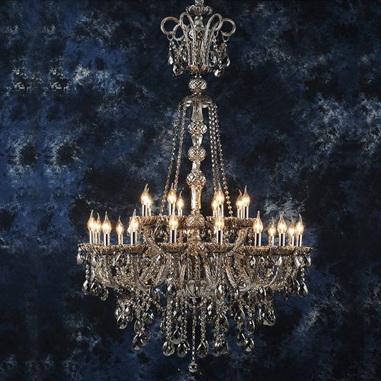 Large Crystal Chandelier for Duplex Hall and Villa Lighting