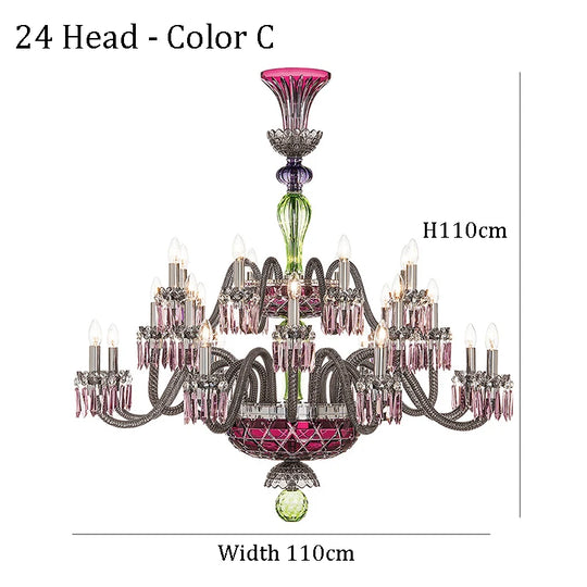 Large Crystal Chandelier for Foyer and Living Room