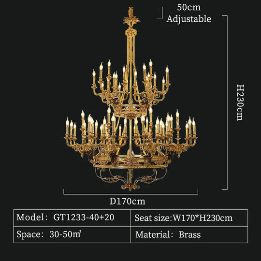 French Retro Brass Angel Candle Chandelier