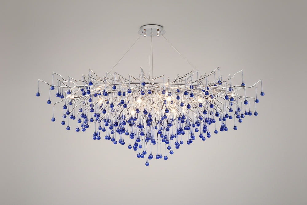 Modern Branch Chrome Crystal Chandelier – 8-Light Luxury Pendant