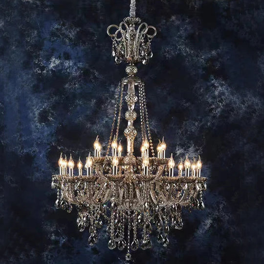 Large Crystal Chandelier for Duplex Hall and Villa Lighting