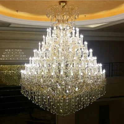 Luxury Large Crystal Candle Chandelier for Lobby and Villa Lighting