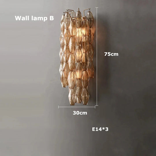 Retro Champagne Pendant Light for Large Living Room Lighting