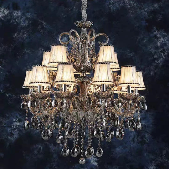 Large Crystal Chandelier for Duplex Hall and Villa Lighting