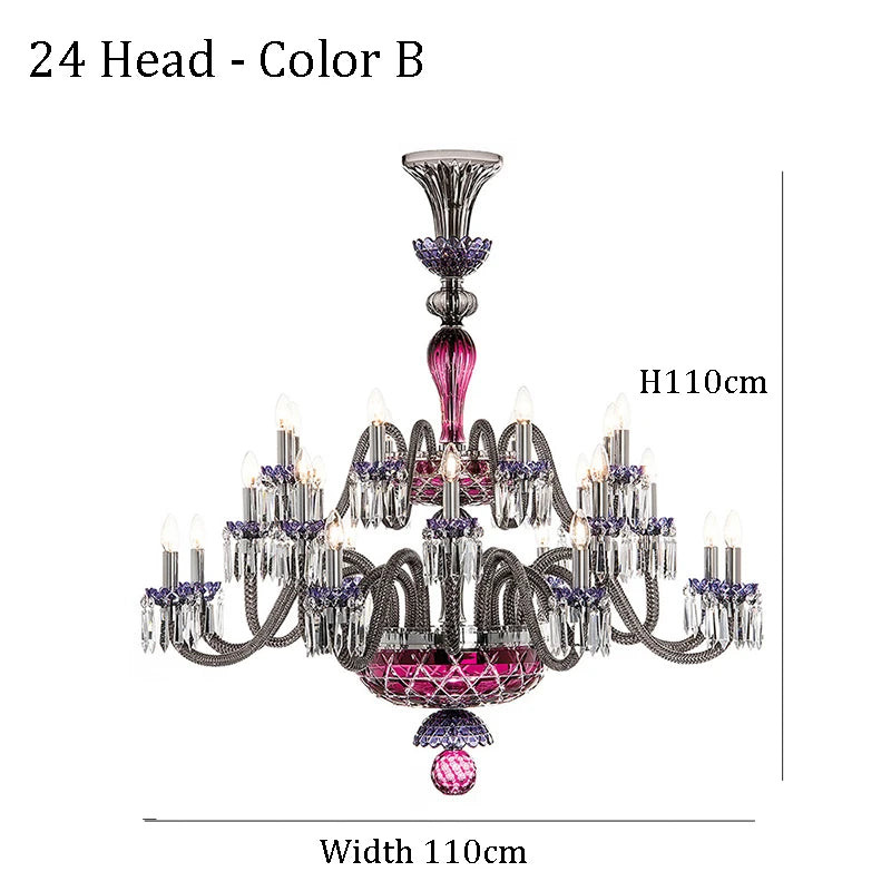 Large Crystal Chandelier for Foyer and Living Room