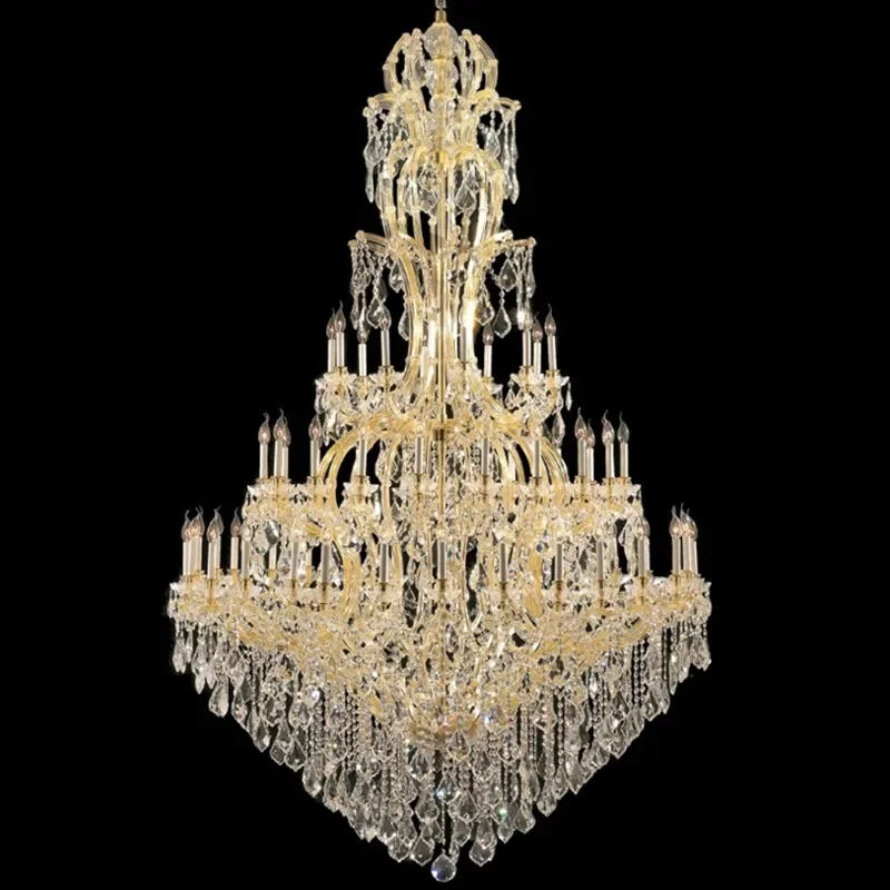 Luxury Large Crystal Candle Chandelier for Lobby and Villa Lighting