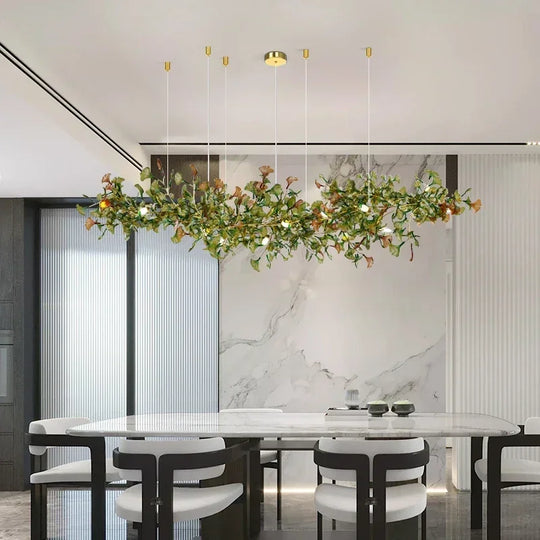 Luxury Ginkgo Leaf Glass Branch Chandelier