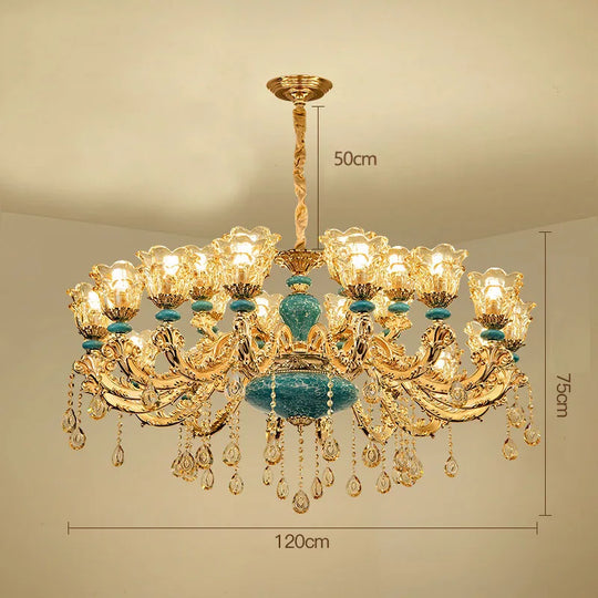 European Luxury Crystal Chandelier Light for Living Room and Bedroom