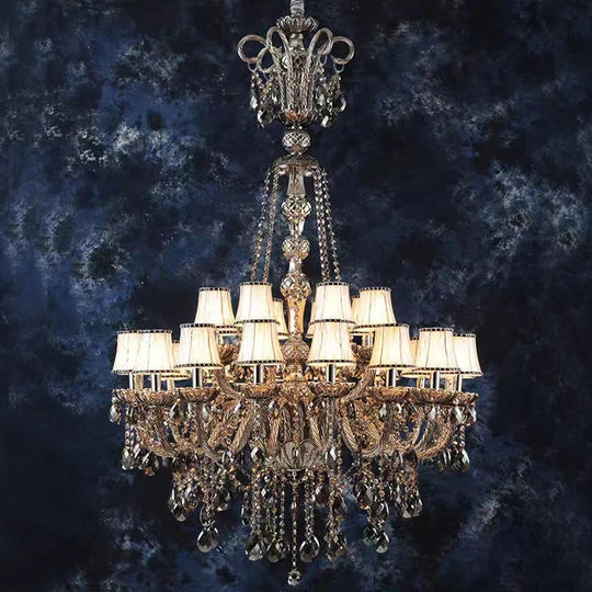 Large Crystal Chandelier for Duplex Hall and Villa Lighting