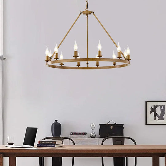 Wagon Wheel Chandelier Pendant Light for Cafés and Restaurants