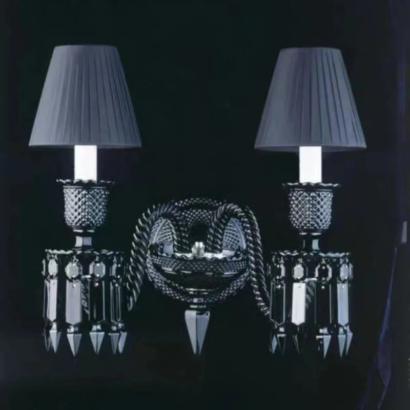 Black Crystal Chandelier for Dining Room and Bedroom Lighting