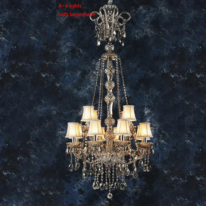 Large Crystal Chandelier for Duplex Hall and Villa Lighting