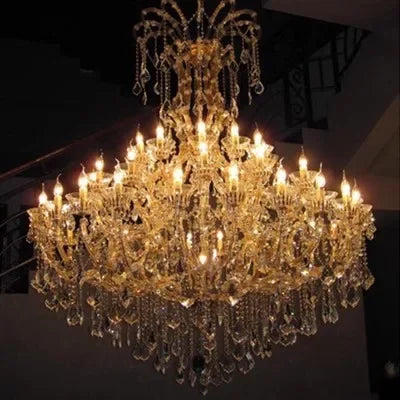 Luxury Large Crystal Candle Chandelier for Lobby and Villa Lighting