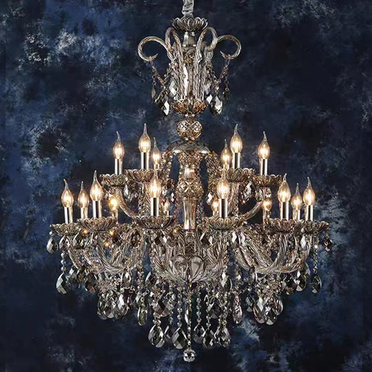 Large Crystal Chandelier for Duplex Hall and Villa Lighting