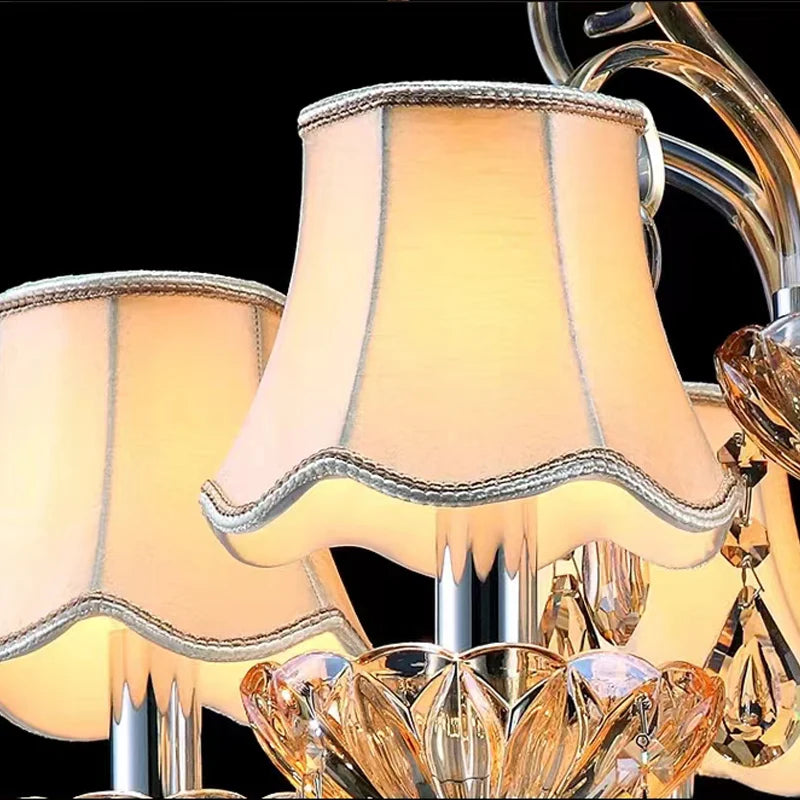 Luxury Crystal Candle Chandelier for Penthouse Hall and Staircase