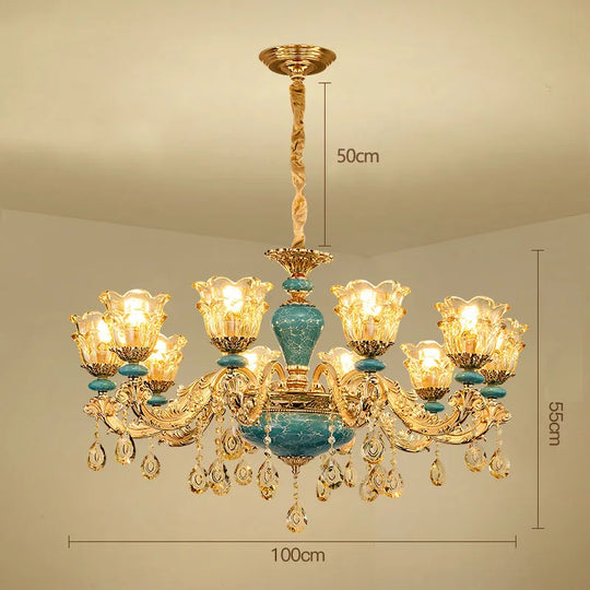 European Luxury Crystal Chandelier Light for Living Room and Bedroom