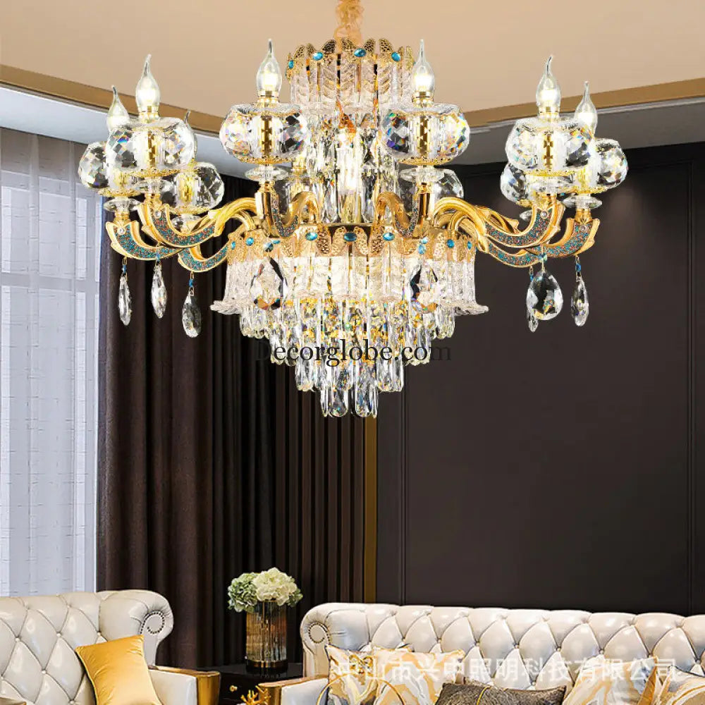 Alice European Luxury K9 Crystal Branch Chandelier Collection Chandelier
