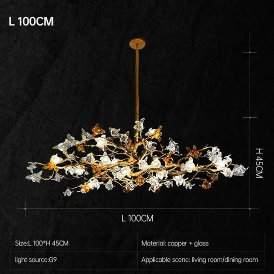 Charming Vintage Copper Flower Chandelier -  Tree Branch LED Lighting for Dining Rooms, Kitchen Islands, and Indoor Decor - DecorGlobe