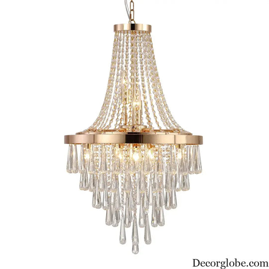 Arabelle 19.7-Inch Gold & Chrome Crystal Chandelier Chandelier