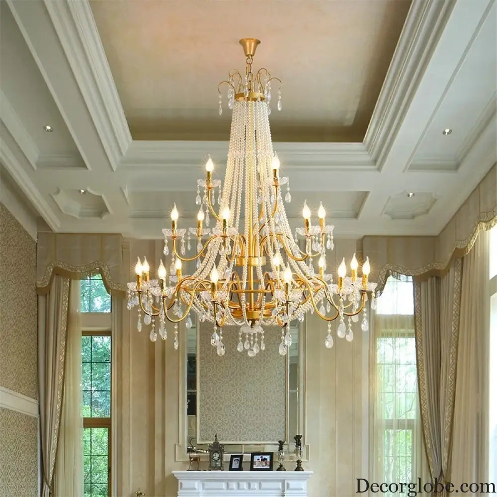ARDELLE French Crystal Mid-Century Luxury Chandelier Chandelier