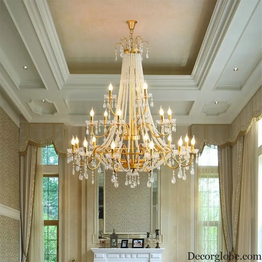 ARDELLE French Crystal Mid-Century Luxury Chandelier Chandelier