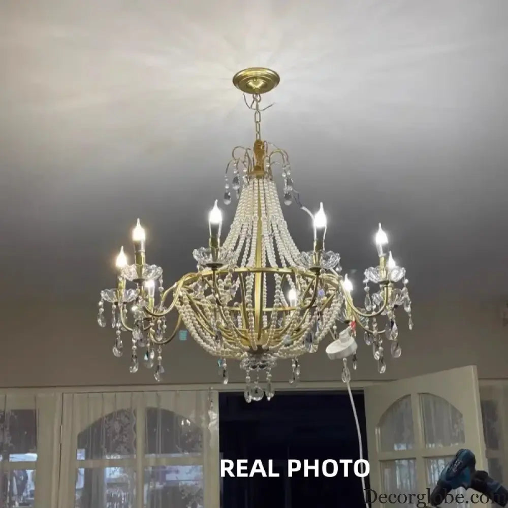 ARDELLE French Crystal Mid-Century Luxury Chandelier Chandelier