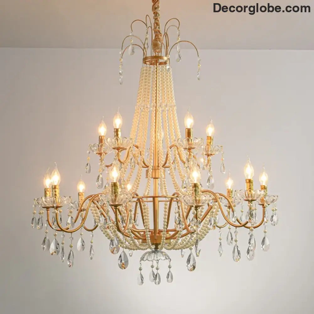 ARDELLE French Crystal Mid-Century Luxury Chandelier Chandelier