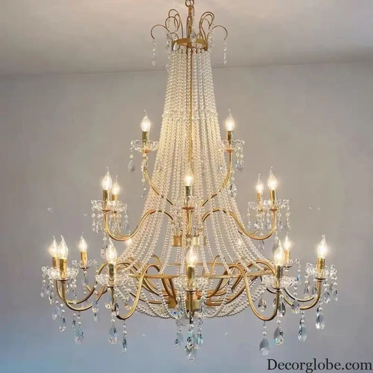 ARDELLE French Crystal Mid-Century Luxury Chandelier Chandelier
