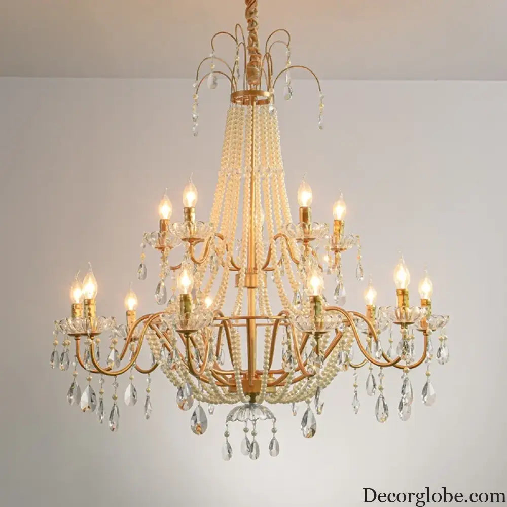 ARDELLE French Crystal Mid-Century Luxury Chandelier Chandelier