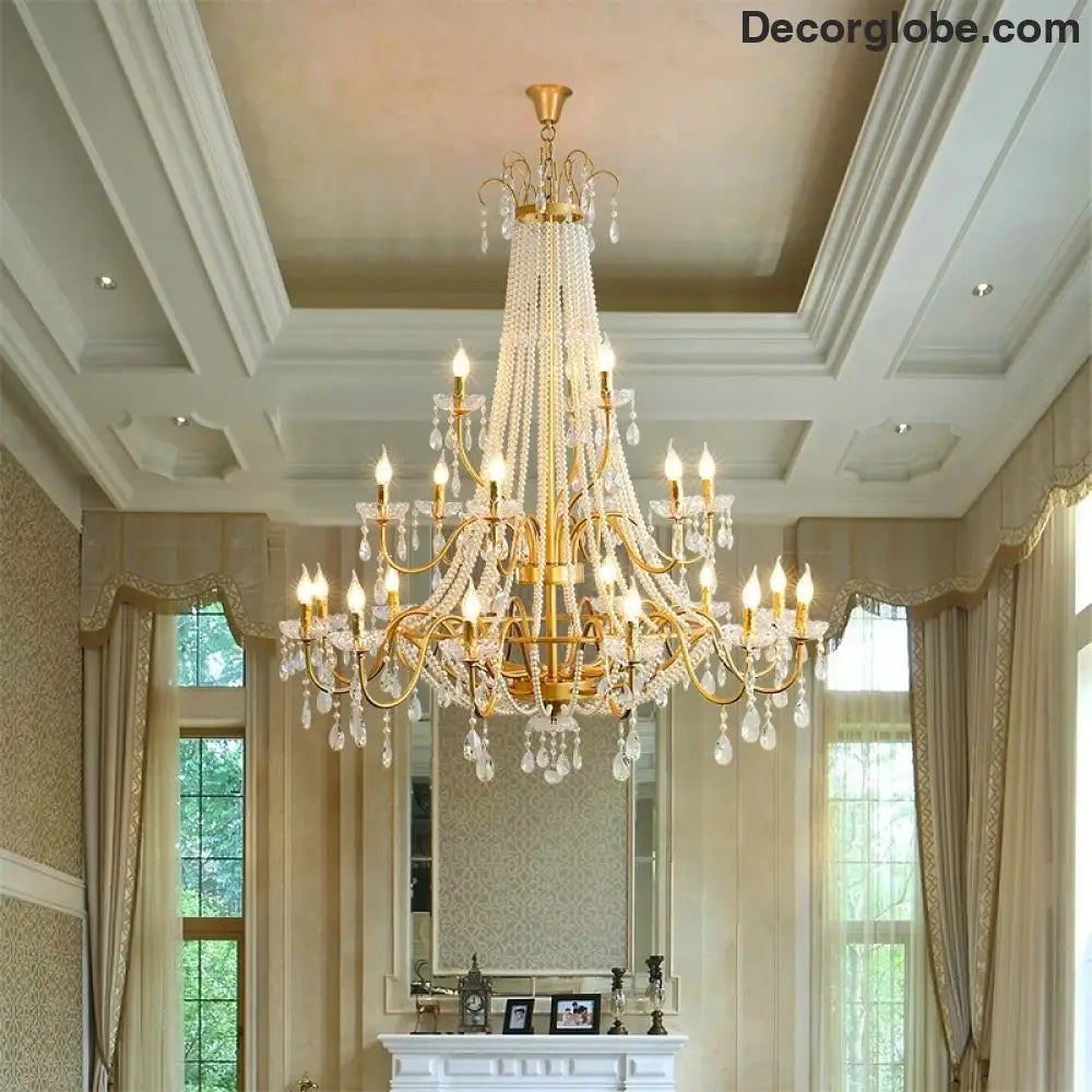 ARDELLE French Crystal Mid-Century Luxury Chandelier Chandelier