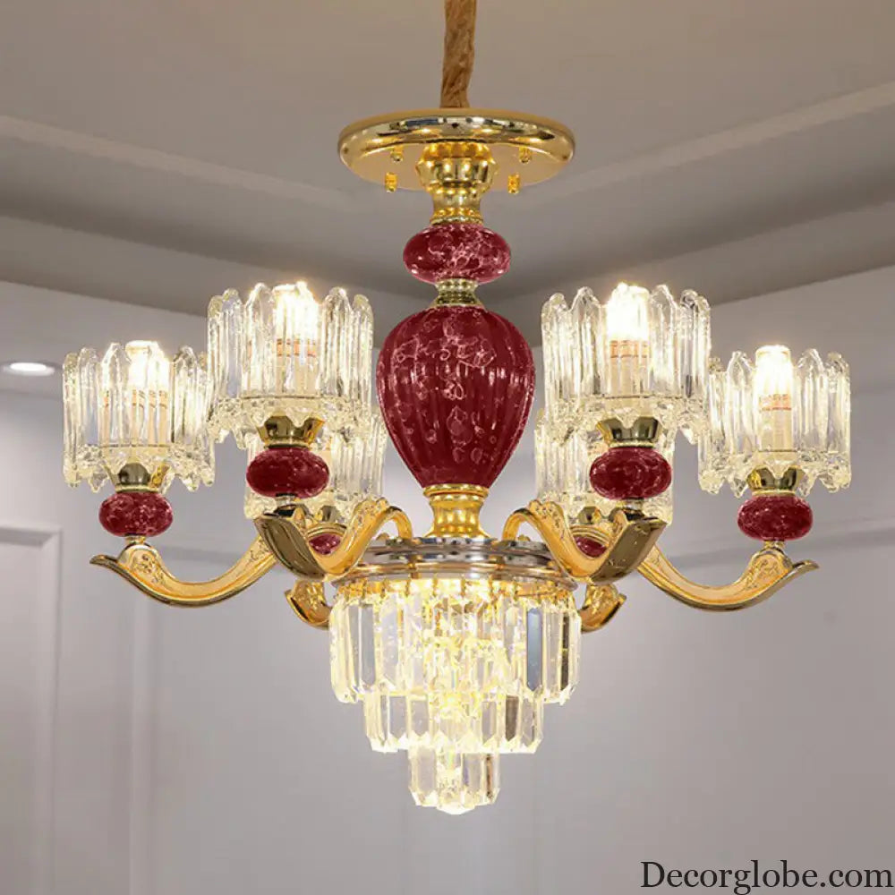 Astoria's Prismatic Chandelier: Modern Elegance with Vintage Charm (Multiple Colors, Sizes) - DecorGlobe