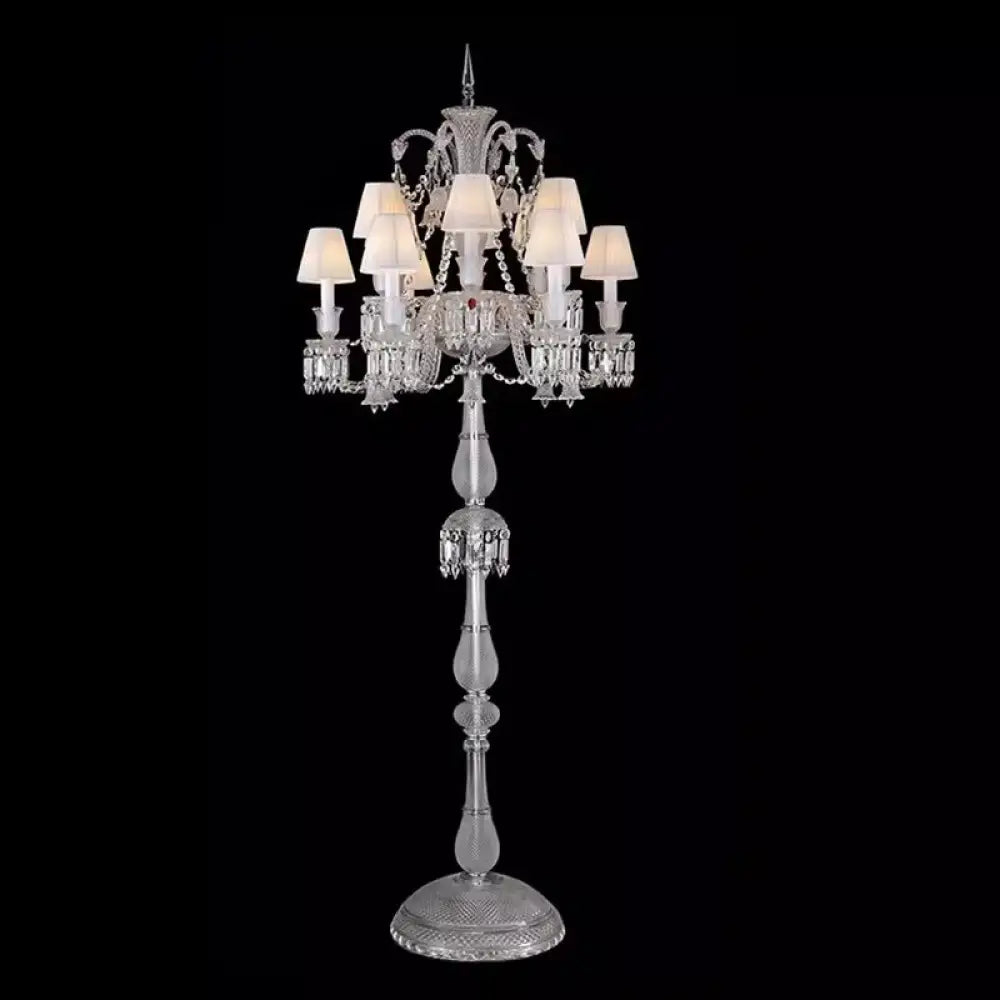 European Style Villa Living Room Crystal Floor Lamp Modern Simple Study Bedroom Bedside Lamp Hotel Model Room Floor Lamp