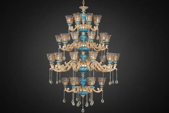 Big Duplex Crystal Chandelier for Villa Living Room and Lobby Chandelier